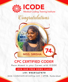 ICODE medical coding Training Institute student placement outcome