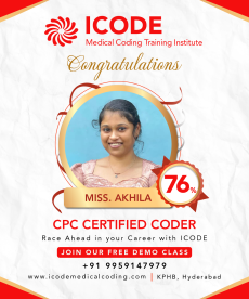 ICODE medical coding Training Institute student placement outcome